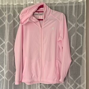 adidas Pink Hooded Bomber Jacket